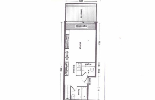 Arc-1600 Apartment | 150m from resort center, 1st floor, balcony, parking, tv, ski locker, 42m², Les Arcs