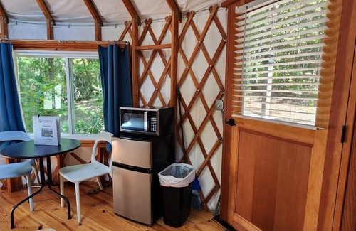 Mill Spring Apartment | 16' Yurt, Dog Friendly, Deck, Dome Skylight, Sleeps 2.