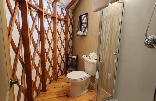 Mill Spring Apartment | 16' Yurt, Dog Friendly, Deck, Dome Skylight, Sleeps 2.