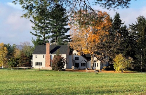 North Canaan House | 1700s Farmhouse with Modern Amenities and Comfort. Pool, Hot Tub, Views.