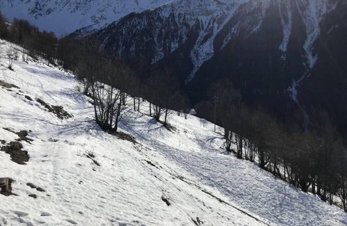 Plan Peisey Apartment | 170m from resort center, 4th floor, view mountain, balcony, ski locker, 24m², Peisey-Vallandry