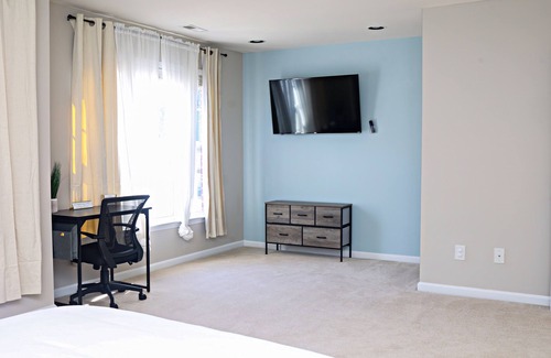 Brier Creek Country Club House | 2 Bedroom 2.5 Baths: Elegant Retreat with Cozy Workspace, Perfect for Families!