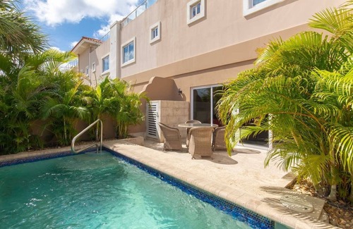 Oranjestad-West House | 2 BR townhouse, partial ocean view, Eagle Beach, Levent Resort, private pool