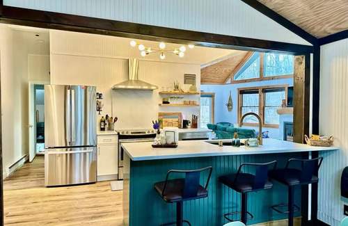 Locust Lake Village Ski Chalet | 2 Full Baths, Fireplace, Steps to Lake, In Woods