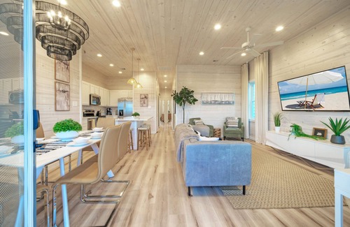 Port Aransas House | 2 Homes, Sleeps 22 | 2 Private Pools, Firepit, Steps to Beach Boardwalk Access