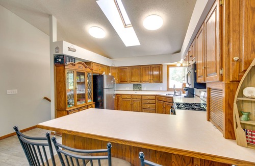 Faribault House | 2 Mi to Cedar Lake: Quiet Home w/Fire Pit + Deck