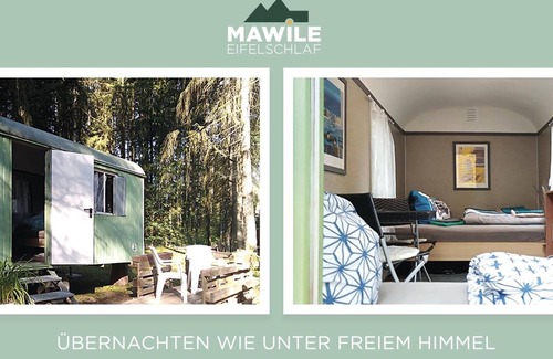 Pelm Apartment | 2-person caravan, sanitary facilities in the main house - Mawile-Eifelschlaf, caravan