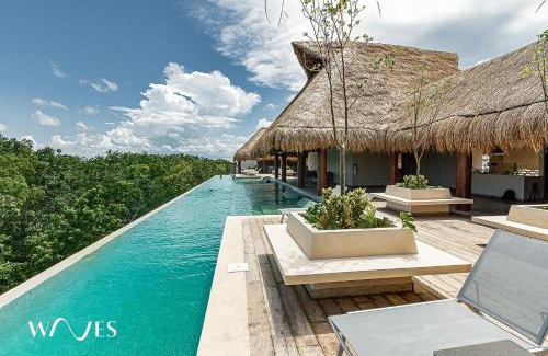 Tulum Apartment | 2 Rec. | Roof c/Infinity Pool + Jacuzzi | Amplio