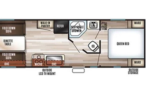 Lewiston House | 29' Deluxe Climate Controlled Toy Hauler Camper - Sleeps 4 Guests.
