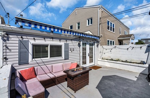 Seaside Heights Apartment | 2BR Modern Coastal Home w/Firepit & Beach Passes| Stylish Bayside Retreat