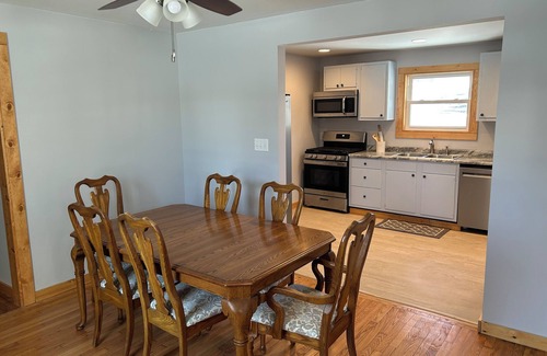 La Porte House | 3-bedroom house in charming La Porte three minute walk to beautiful Stone Lake