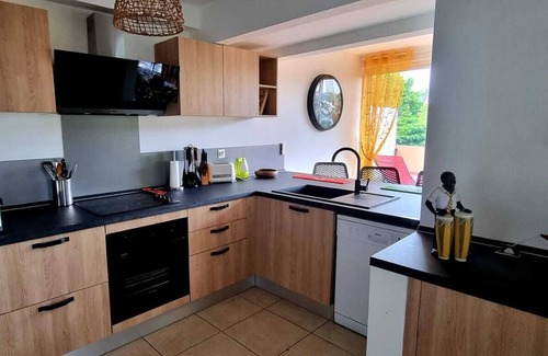 Trois-Ilets Apartment | 3 bedrooms apartment residence with wooden deck pool and sea view