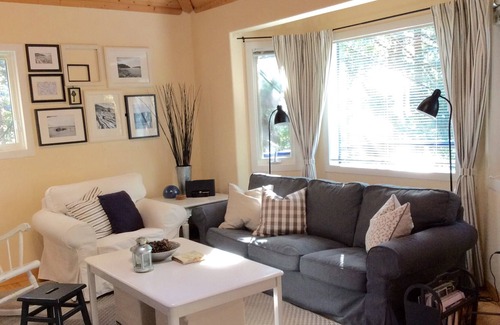 Tuwanek Cottage | 30 plus day rentals welcome. Hot tub, forest setting, steps to lovely little bay