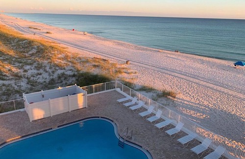 Panama City Beach Condo | 308 Beachfront Condo with Pool Sunset Views