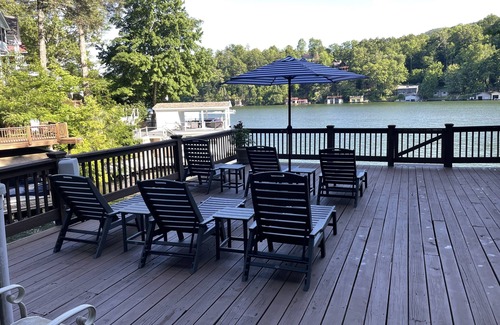 Lake Lure House | 5 Br/3.5 Ba. 3 KING BEDS. LAKE FRONT. FIREPIT. GAME ROOM. MULTIPLE PORCHES.