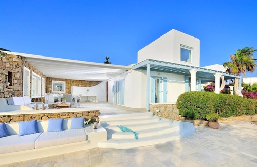 Platis Gialos Villa | 5* Infinite sea-view 4 BR private hot spa, proximity to 5 beaches