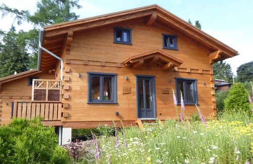Hahnenklee House | 5 * log cabins with sauna, fireplace, terrace, barbecue etc. in alpine chalet style