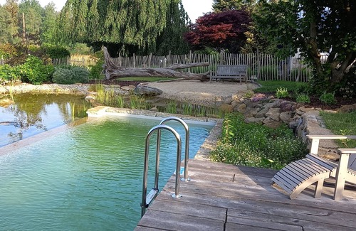 Oberrammenau Apartment | 5-star family idyll in a country house with natural pool and infrared cabin by the lake