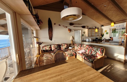 Kehena Beach Estates House | 50' from the ocean, full ocean views from bedrooms & lanai
