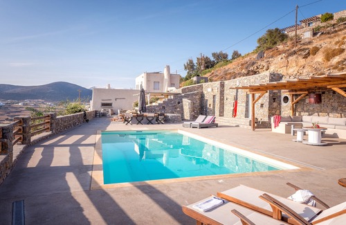 Naousa Villa | 6 bedroom luxury villa with p. pool, hot tub and amazing views near the beach