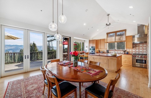 St. Helena House | 60-acre Panoramic Napa Valley View Estate with pool, spa, tennis, and gym.
