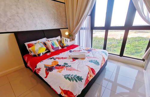 Medini Apartment | 6min walking- Legoland Happy Rainbow Suite for Families 2R2B 1-8pax Max Lakeview