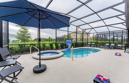 Sunridge Woods House | 7 Beds Pet-Friendly, Resort Water Park & Sport Courts, Pool/Jacuzzi, BBQ, Games