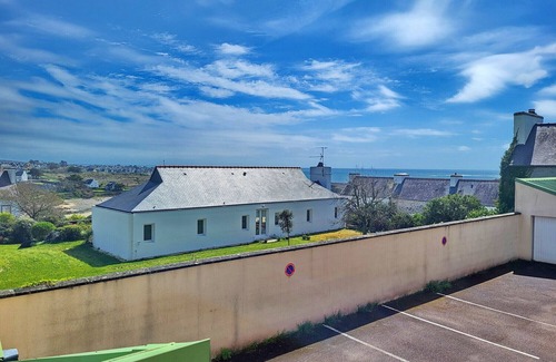 Audierne Apartment | 722-Duplex, large terrace, sea view, 100m from the beach