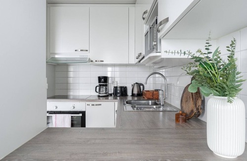 Tampere Apartment | 8th Floor 1BR Home with Sauna, Balcony & Views