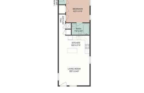 Faubourg Delassize House | 93 m² House ∙ 1 bedroom ∙ 2 guests