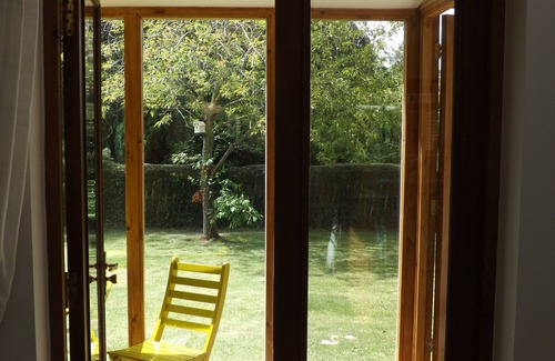 Bognor Regis Ski Chalet | A beautiful pine chalet with its own private garden surrounded by fields