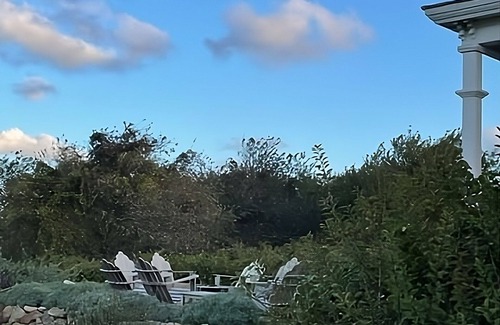 New Shoreham House | A Block Island landmark with historic charm, gardens, long water views