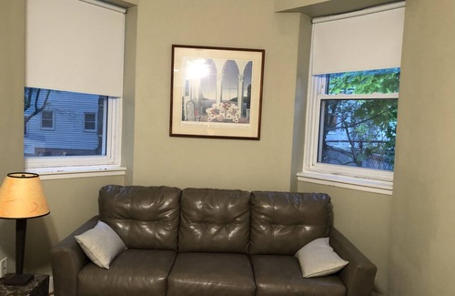 Brookline Apartment | A bright studio in prime commute location, steps aways to metro Green line C&D.