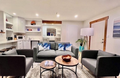 Bowen Island Bed & Breakfast | A cozy guest suite with a panoramic ocean view facing the Howe Sound Mountain