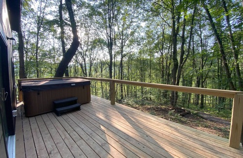 Meyersdale Cabin | A Cozy Tiny house by the GAP Trail & view of the Sand Patch grade.