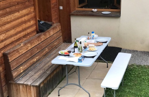 Morzine Apartment | A delightful 2 bed ski in/out or biking ground floor apt. with own small garden