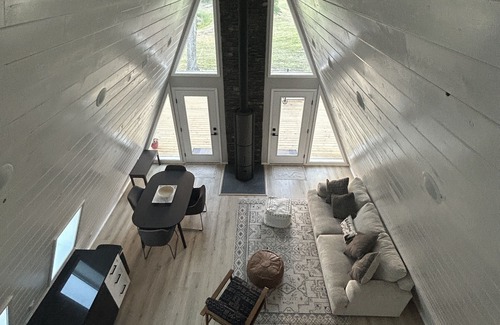 Garvin County Cabin | A-Frames at Harmony Hills, Exotic Animal Jeep Tours, Hot Tub, 320 Acre Ranch