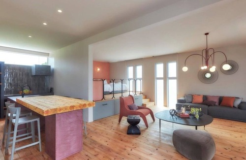 Karimata House | A luxurious inn with a coralcolored interiorEmer/Miyakojima Okinawa