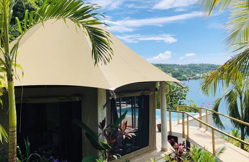 Vigie Villa | A Luxury Tented Experience with a Saltwater Infinity Pool and Private Beach.