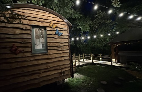 Warrington Cabin | A peaceful countryside retreat with a private hot tub and cozy log burner.