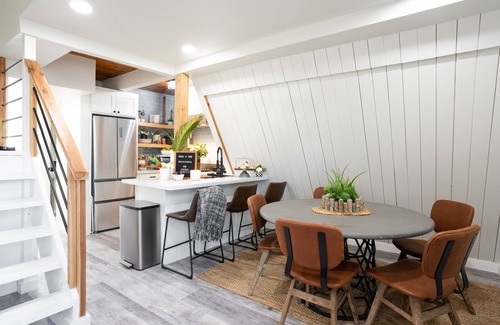 McAllen House | A pet friendly A-Frame with a hot tub & fire pit!