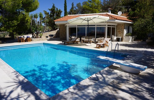 Kilada Villa | A two-house villa with breathtaking sea view and private pool and garden