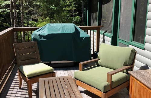 Mount Desert House | Acadia Long Pond Waterfront Cottage on lake- private dock kayak hot tub Sleeps 6