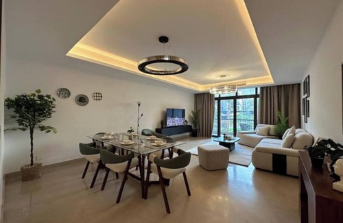 New Cairo Apartment | Access-lux smart home with garden and shared pool