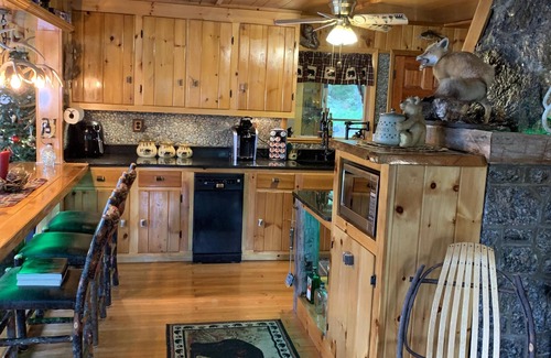 Wells House | Adirondack Mts. Lakefront Cabin with Hot Tub on Lake Algonquin, Wells , NY.