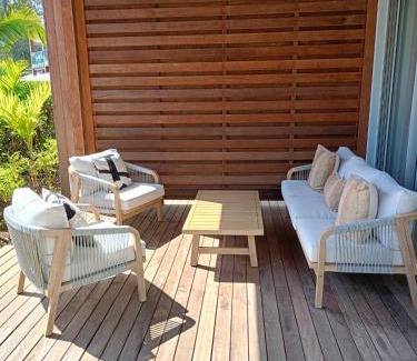 Pointe Aux Piments Apartment | AH-10 - Luxury 3 BR Beach Apartment in typical island village by Althea