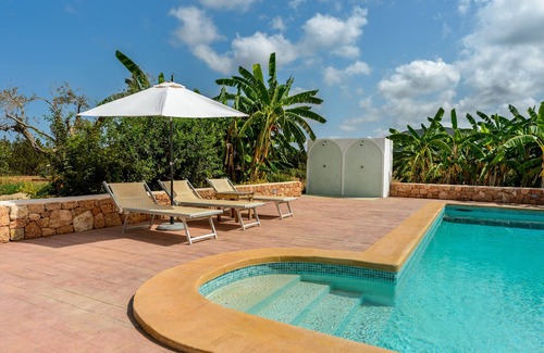 Santa Eulalia del Rio Villa | Air-Conditioned Villa with Pool, Garden, Terrace and Wi-Fi; Parking Available