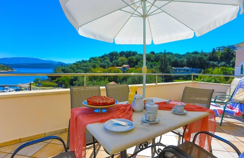 Agios Stefanos Apartment | Alexandra Bay Front: Sea Views, WiFi, A/C, Sleeps 6