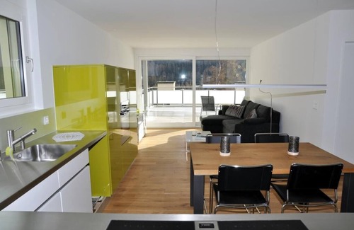 Engadin Scoul Apartment | Allegra and welcome to the La Perla A2 vacation apartment