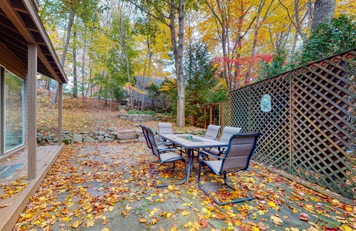Seal Harbor House | Alluring home with full kitchen, furnished patio, washer/dryer & private yard